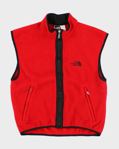 The North Face Red Sleeveless Fleece - M