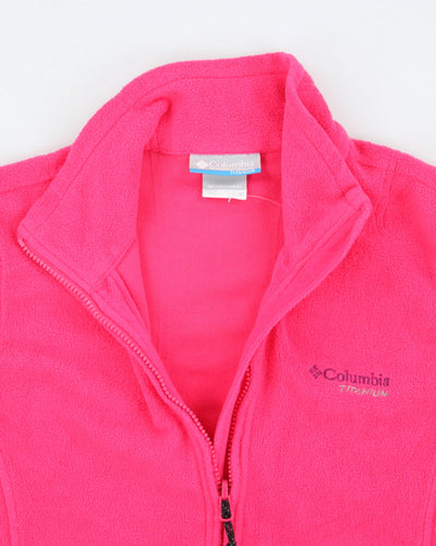 Columbia Pink Full-Zip Fleece - M