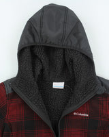 Vintage Women's Columbia Hooded Zip Up Fleece - S