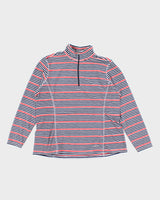 Eddie Bauer Striped Quarter-Zip Fleece - XL