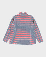 Eddie Bauer Striped Quarter-Zip Fleece - XL