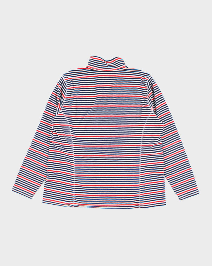 Eddie Bauer Striped Quarter-Zip Fleece - XL
