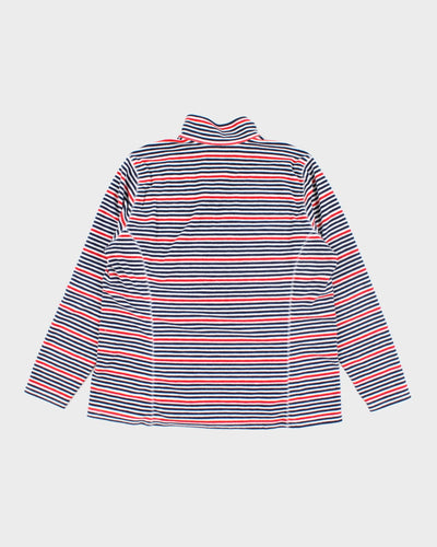 Eddie Bauer Striped Quarter-Zip Fleece - XL