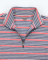 Eddie Bauer Striped Quarter-Zip Fleece - XL
