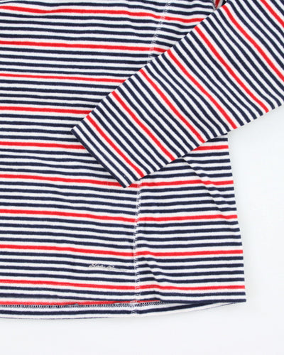Eddie Bauer Striped Quarter-Zip Fleece - XL