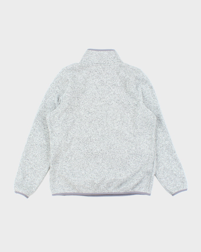 L.L.Bean Grey Quarter-Button Fleece - L