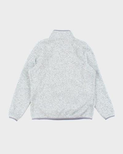 L.L.Bean Grey Quarter-Button Fleece - L