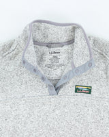 L.L.Bean Grey Quarter-Button Fleece - L
