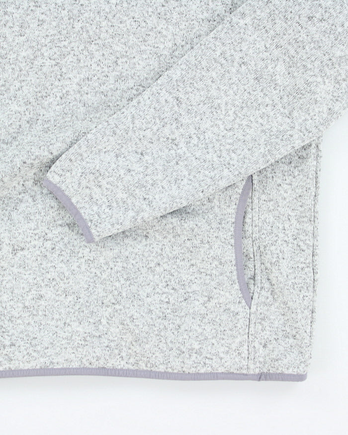L.L.Bean Grey Quarter-Button Fleece - L