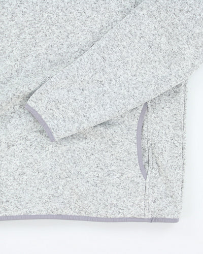 L.L.Bean Grey Quarter-Button Fleece - L