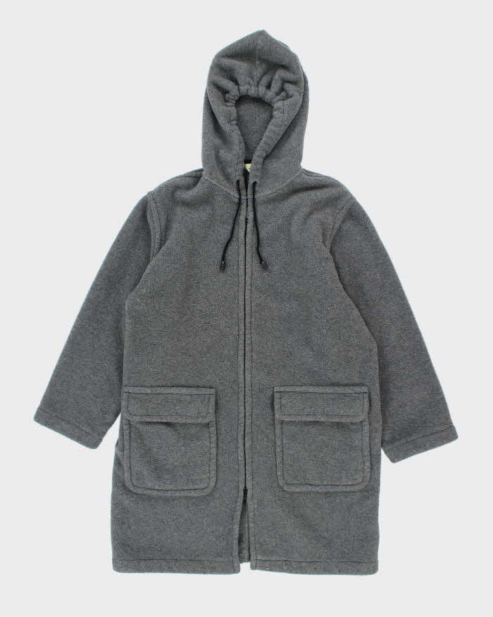 Vintage Women's Eddie Bauer Heavyweight Full Zip Hooded Fleece - M