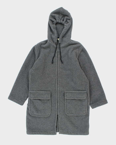 Vintage Women's Eddie Bauer Heavyweight Full Zip Hooded Fleece - M
