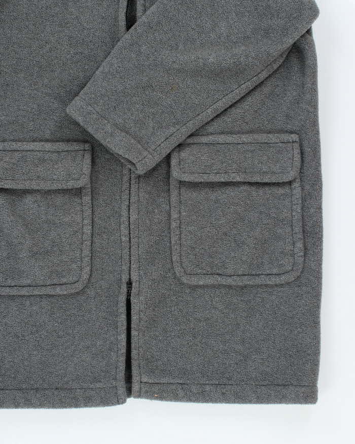 Vintage Women's Eddie Bauer Heavyweight Full Zip Hooded Fleece - M