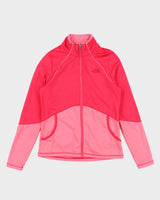 The North Face Pink Zip-Up Fleece - M