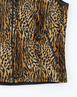 Vintage Y2k 00s Leopard Print Sleeveless Fleece - L