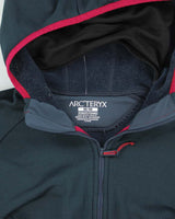 Arc'teryx Navy Full Zip Hooded Fleece - M