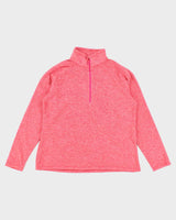 Vintage Eddie Bauer Pink Quarter-Zip Fleece - L