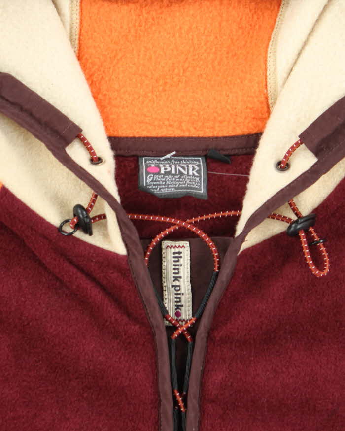Vintage 90s Think Pink Quarter-Zip Fleece - L