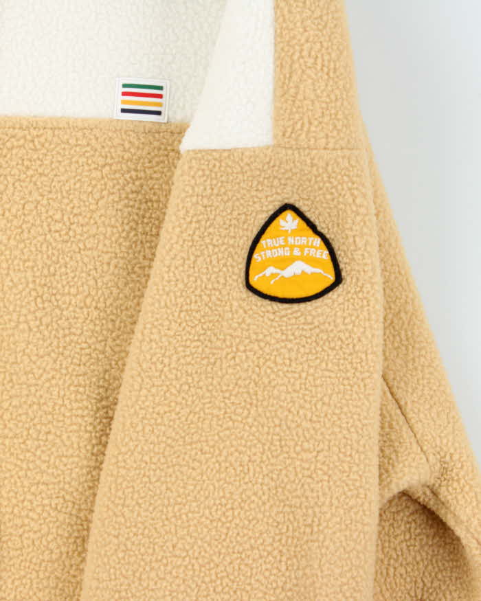 Hudson's Bay Company HB Stripes Women's Oversized Boxy Teddy Full-Zip Fleece - XL