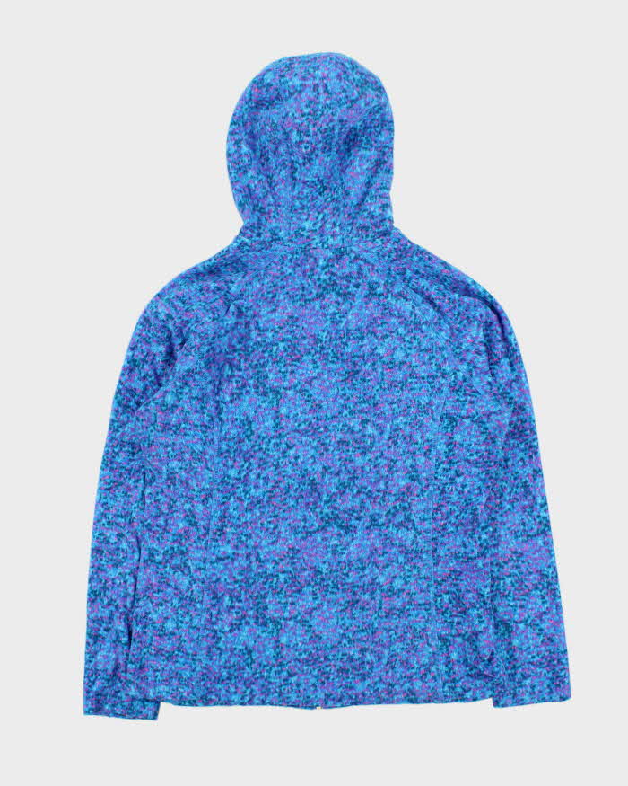 Vintage The North Face Women's Patterned Full-Zip Hooded Fleece - L
