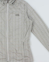 Vintage The North Face Checked Full-zip Hooded Fleece - L
