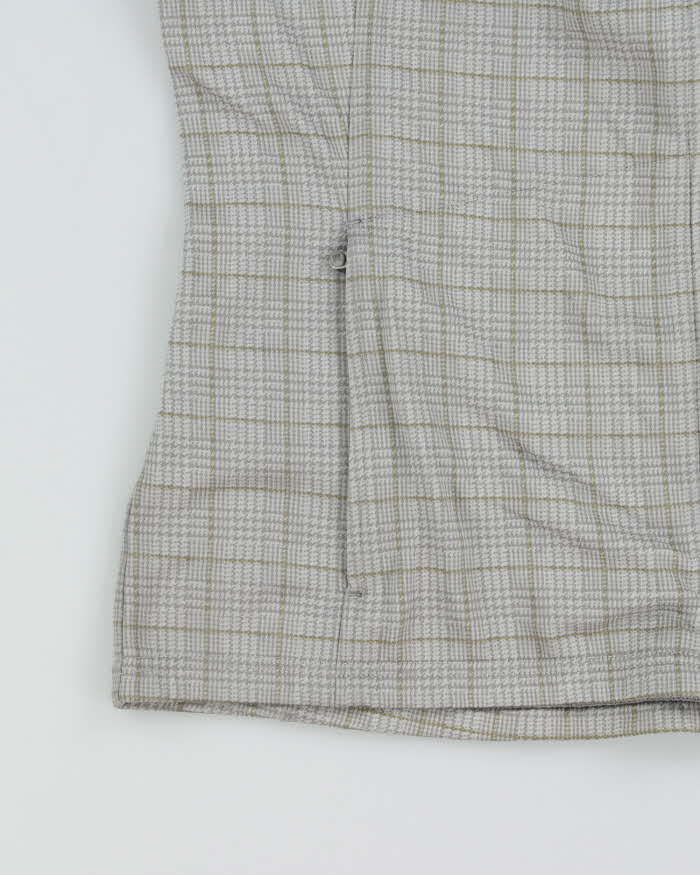 Vintage The North Face Checked Full-zip Hooded Fleece - L