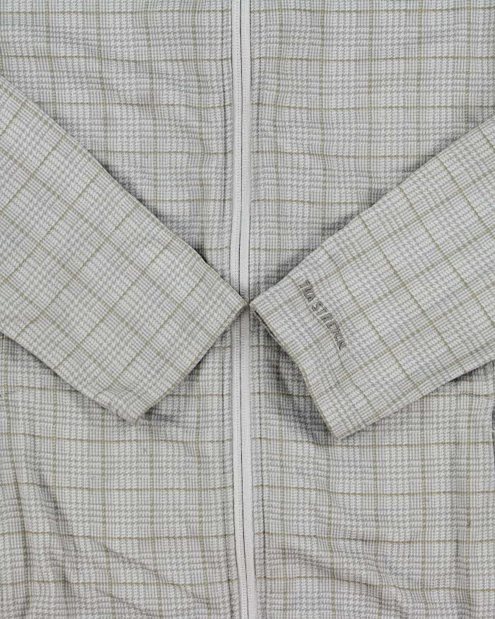 Vintage The North Face Checked Full-zip Hooded Fleece - L