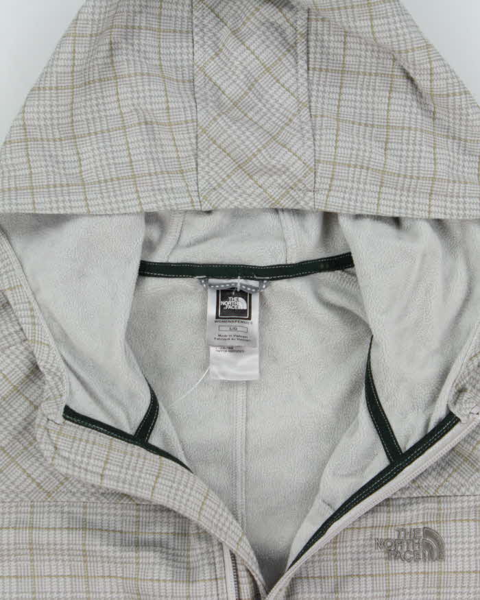 Vintage The North Face Checked Full-zip Hooded Fleece - L