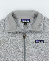 Vintage Patagonia Women's Marl Grey Quarter-Zip Fleece - S