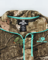 Vintage Y2K 00s Mossy Oak Break Up Infinity Women's Realtree Camo Full-Zip Fleece - M
