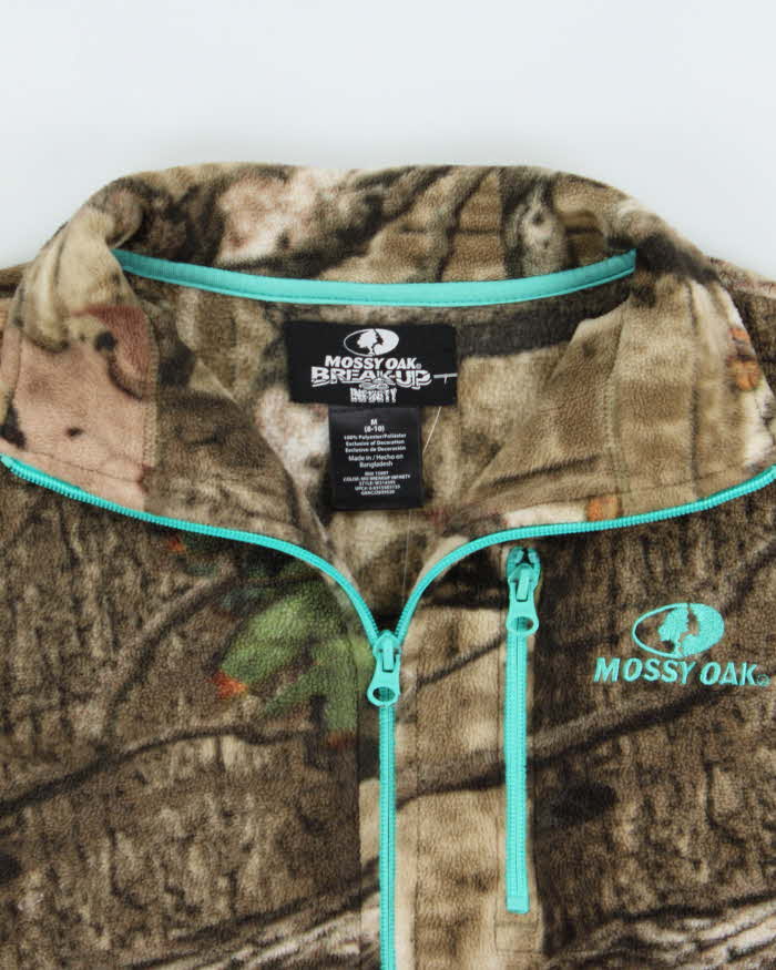 Vintage Y2K 00s Mossy Oak Break Up Infinity Women's Realtree Camo Full-Zip Fleece - M