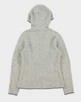 Vintage Patagonia Women's Marl Grey 'Better Sweater' Hooded Full-Zip Fleece - M