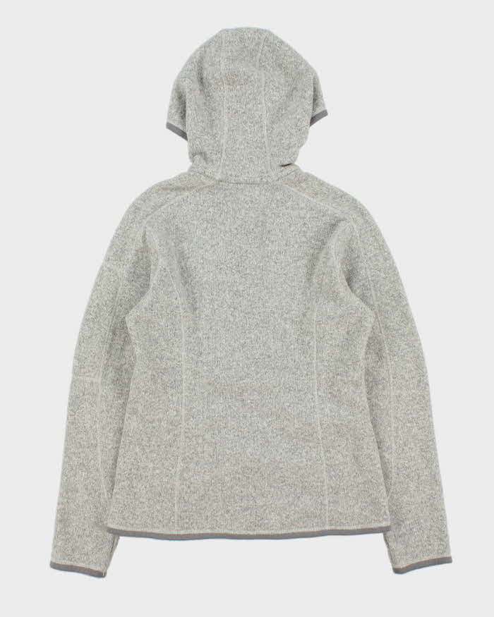 Vintage Patagonia Women's Marl Grey 'Better Sweater' Hooded Full-Zip Fleece - M