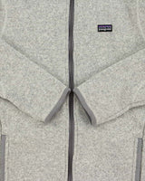 Vintage Patagonia Women's Marl Grey 'Better Sweater' Hooded Full-Zip Fleece - M