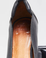 Vintage Givenchy Women's Leather Gold Buckle Block Heel Court Shoes - UK5