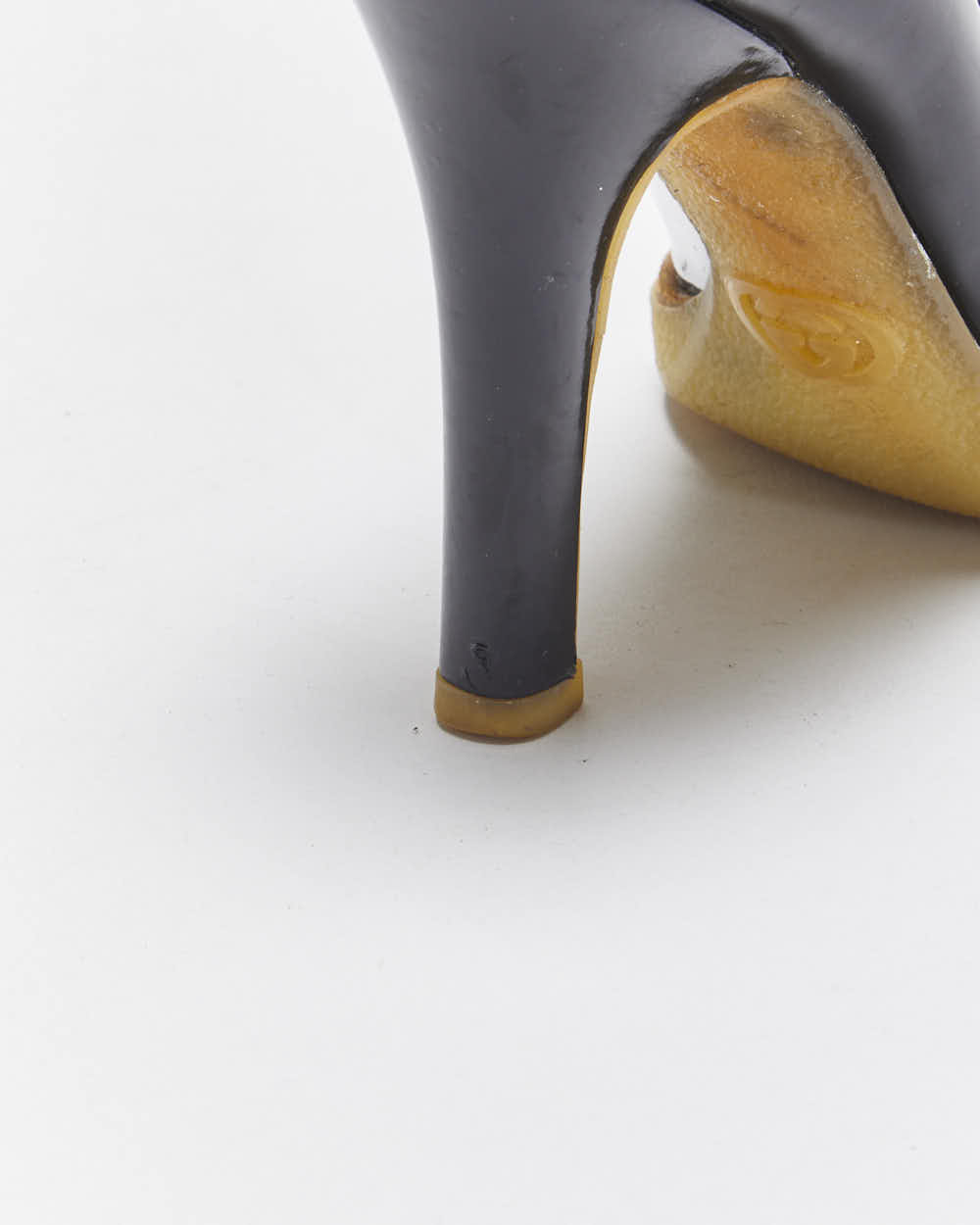 Vintage Y2K 00s Gucci Women's 'Nightfall Diva' Black Patent Leather Rubber Sole Pumps - UK4.5