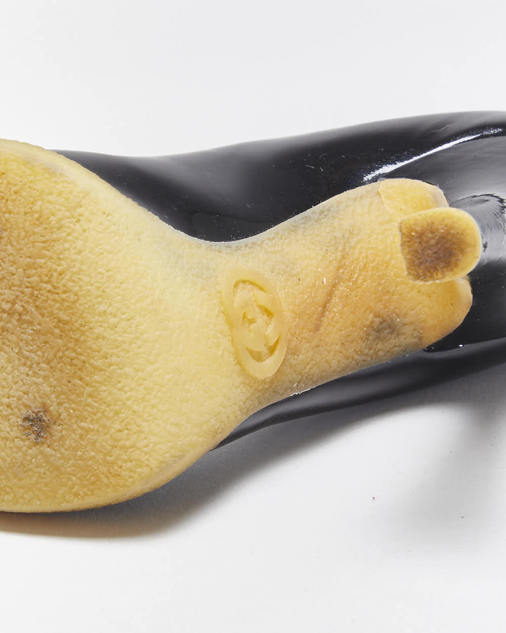 Vintage Y2K 00s Gucci Women's 'Nightfall Diva' Black Patent Leather Rubber Sole Pumps - UK4.5