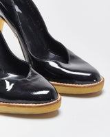 Vintage Y2K 00s Gucci Women's 'Nightfall Diva' Black Patent Leather Rubber Sole Pumps - UK4.5