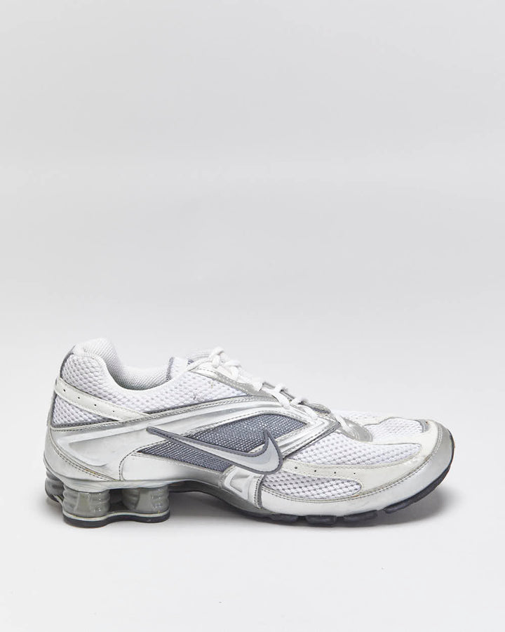 Vintage 2009 Nike Women's Shox Reveal 3 White/Sparkle Silver Trainers - UK7.5