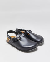 Birkenstock Women's Black Natural Leather Tokio Super Grip Sandals  - UK7.5