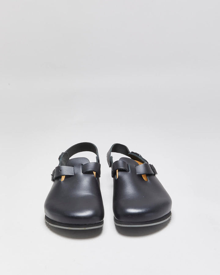 Birkenstock Women's Black Natural Leather Tokio Super Grip Sandals  - UK7.5