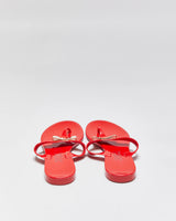 Salvatore Ferragamo Women's Red Farelia Jelly Flip Flop Sandals - UK4