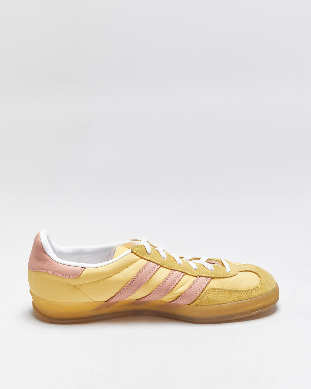 2023 Adidas Women's Gazelle Indoor 'Almost Yellow, Wonder Quartz &amp; Gum' Trainers - UK7.5