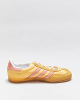 2023 Adidas Women's Gazelle Indoor 'Almost Yellow, Wonder Quartz &amp; Gum' Trainers - UK7.5