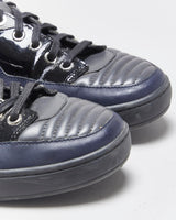 2022 Bally Women's Etman/025 Navy Rubberised / Black Patent Leather High Top Trainers - UK5.5