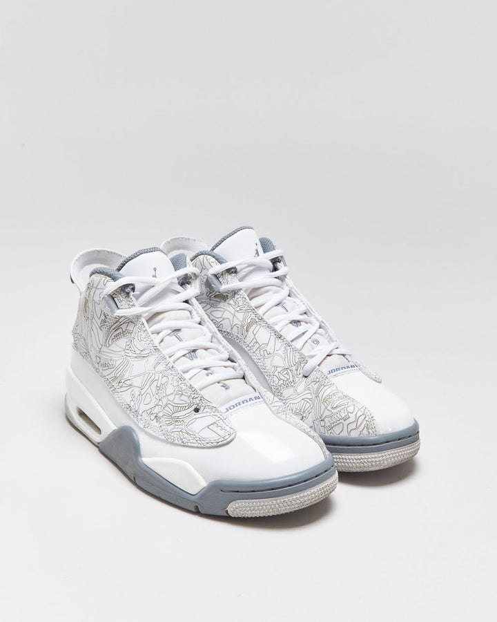 2022 Nike Air Jordan Dub Zero GS 'Laser White/Cool Grey' Trainers - UK4
