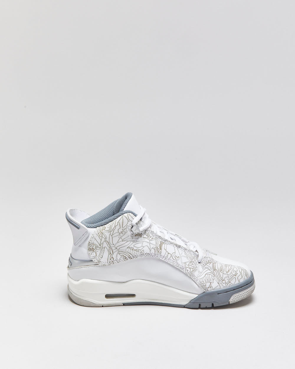 2022 Nike Air Jordan Dub Zero GS 'Laser White/Cool Grey' Trainers - UK4