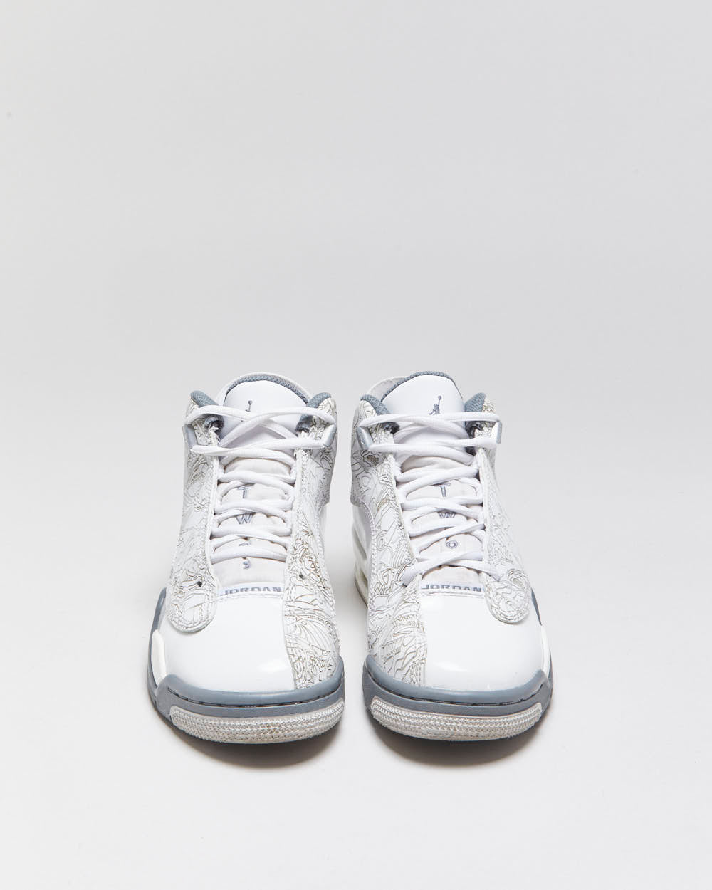 2022 Nike Air Jordan Dub Zero GS 'Laser White/Cool Grey' Trainers - UK4