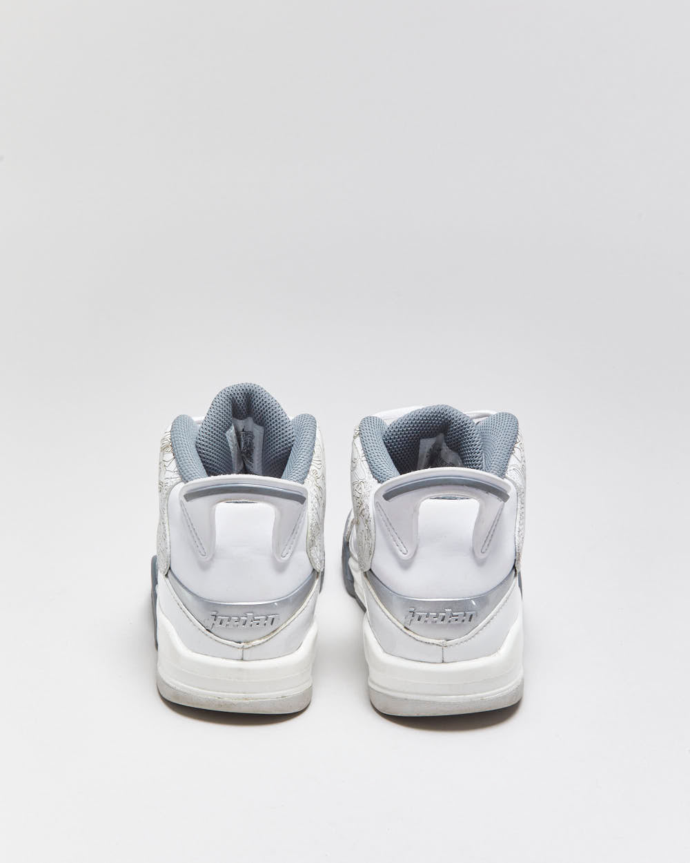 2022 Nike Air Jordan Dub Zero GS 'Laser White/Cool Grey' Trainers - UK4