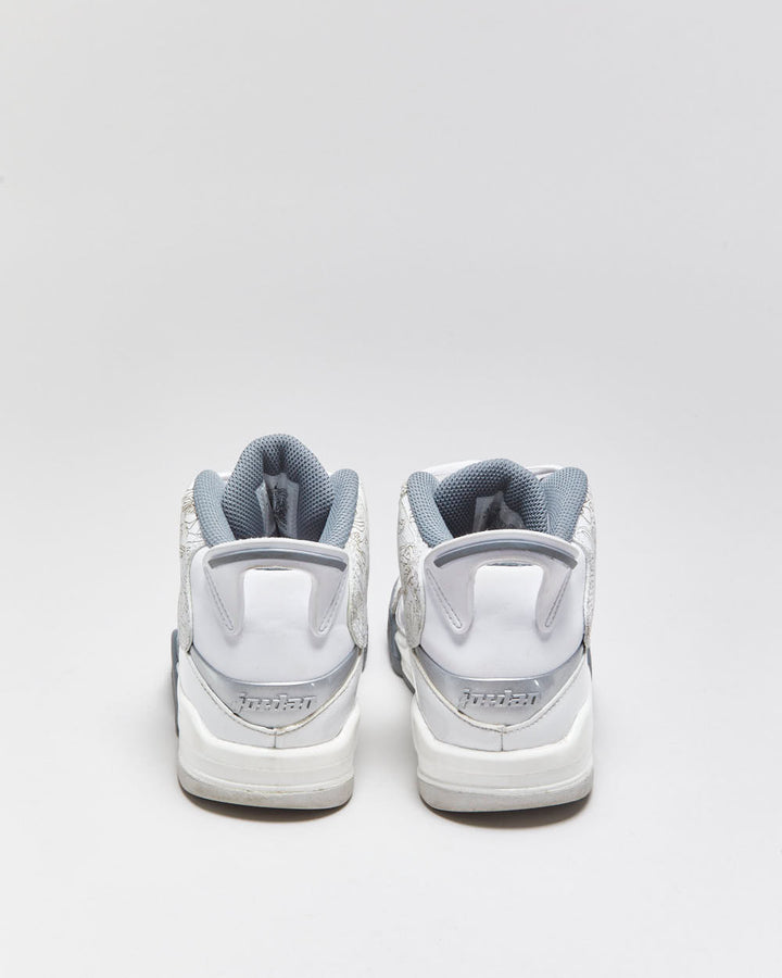 2022 Nike Air Jordan Dub Zero GS 'Laser White/Cool Grey' Trainers - UK4